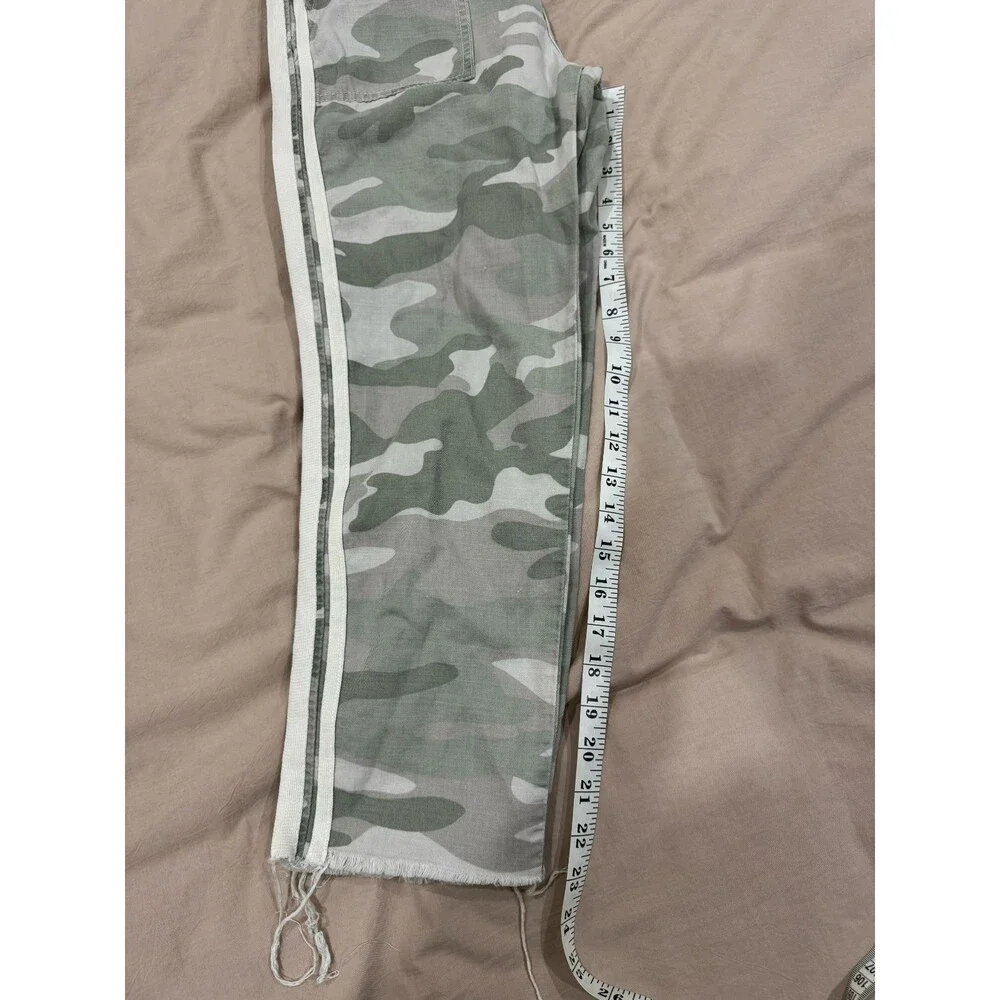 Mother Womens Size 27 The Shaker Chop Crop Fray Pants Desert Print Camo Mid Rise - Picture 7 of 9
